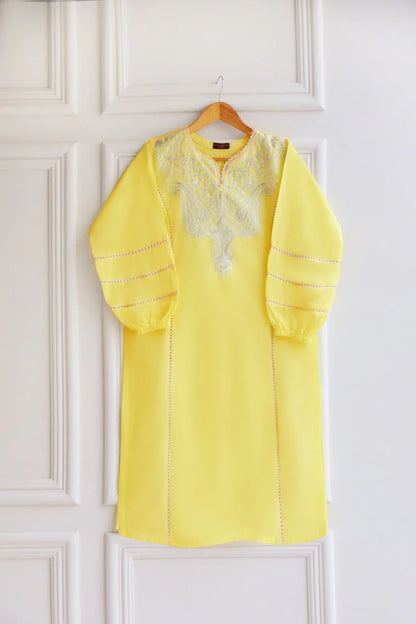 AGHANOOR EMBROIDERED LAWN SHIRT WITH CHIFFON DUPATTA