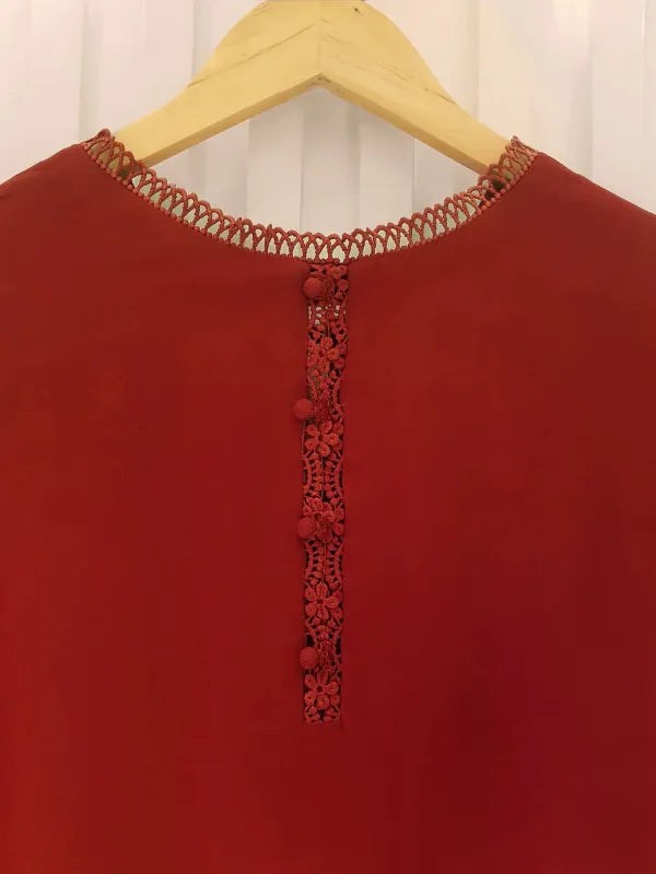 TWO PIECE 100% PURE CHIFFON BEAUTIFUL EMBROIDERED SHIRT & DUPATTA