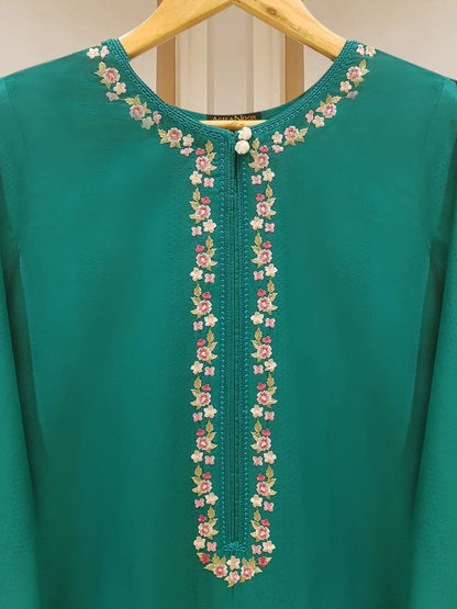 AGHANOOR PURE JACQUARD EMBROIDERED LAWN SHIRT