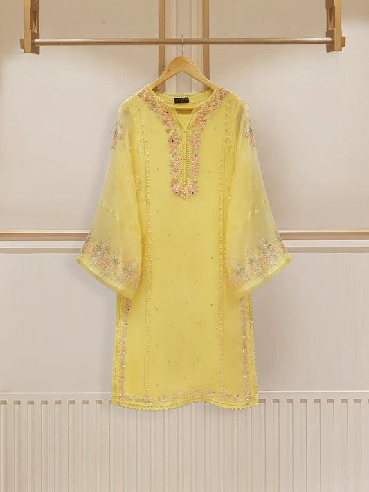 AGHANOOR PURE CHIFFON BEAUTIFUL EMBROIDERED SHIRT AND PANT