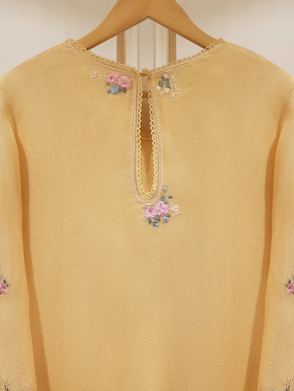 COTTON NET EMBROIDERED SHIRT