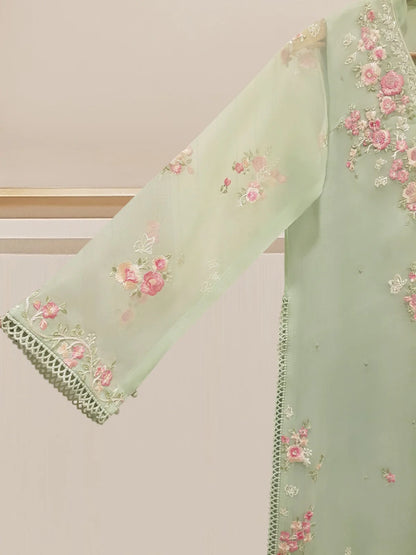 AGHANOOR TWO PIECE PURE ORGANZA EMBROIDERED SHIRT WITH DUPATTA