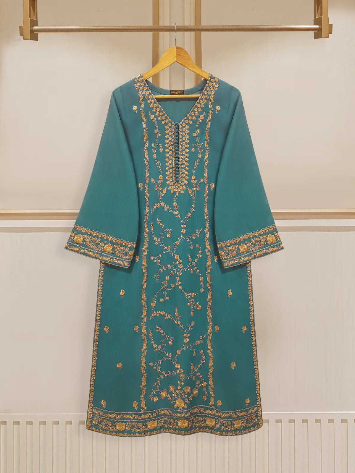 AGHANOOR 3 PIECE EMBROIDERED KHADDAR SUIT