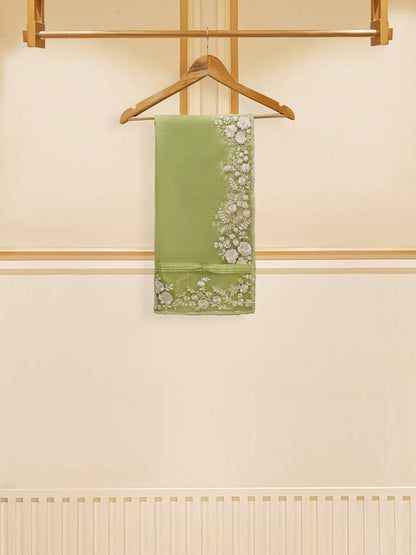 Aghanoor Embroidered Organza 3 Piece Suit