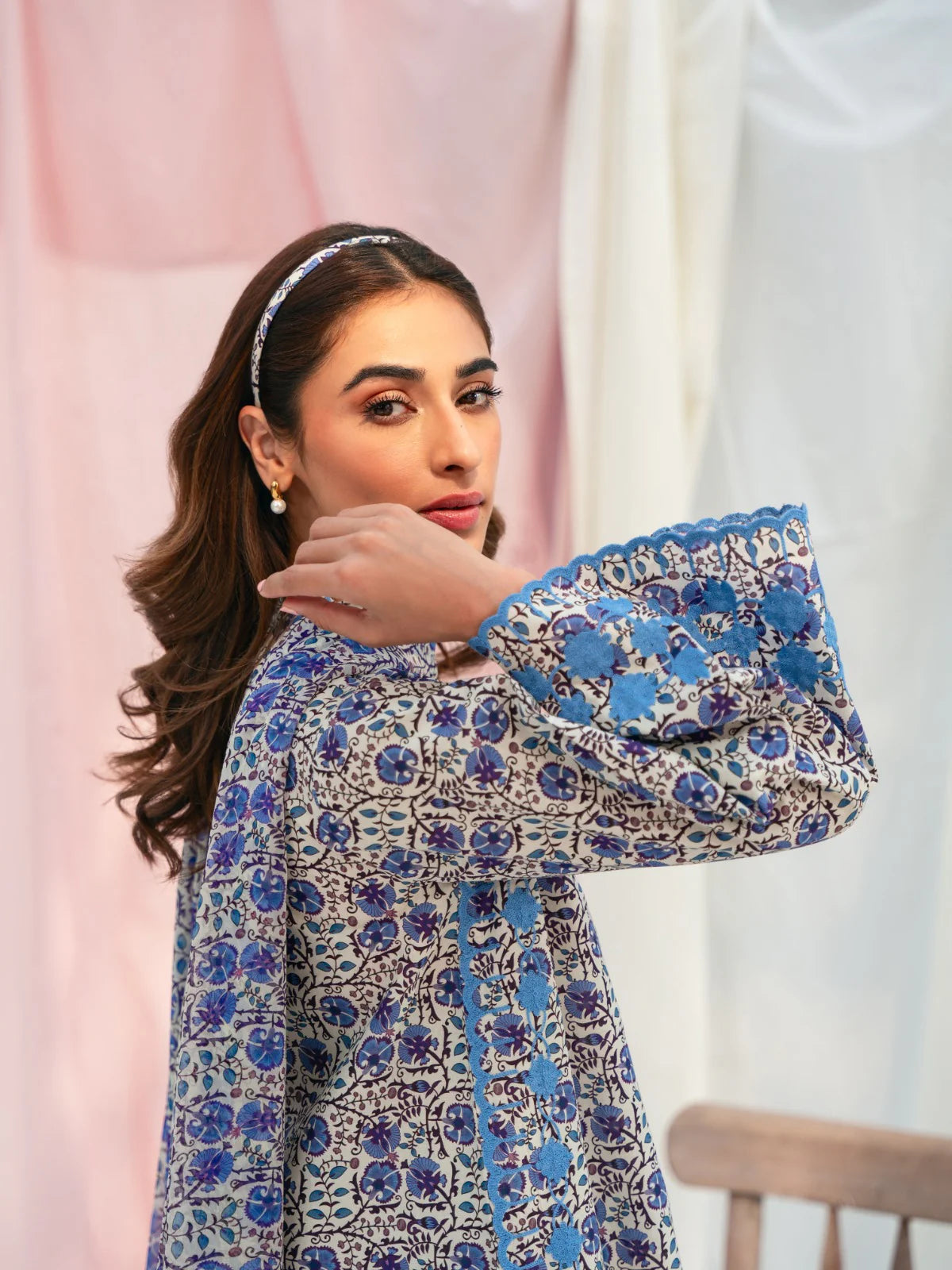 AGHANOOR 2 PIECE PREMIUM DIGITAL LAWN SHIRT WITH CHIFFON DUPATTA