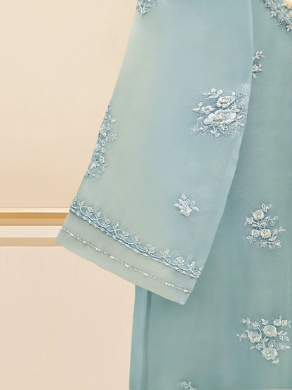 AGHANOOR ORGANZA EMBROIDERED SHIRT AND SILK PANT