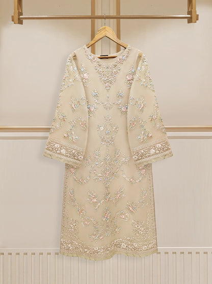 AGHANOOR 2 PIECE PURE ORGANZA EMBROIDERED SUIT