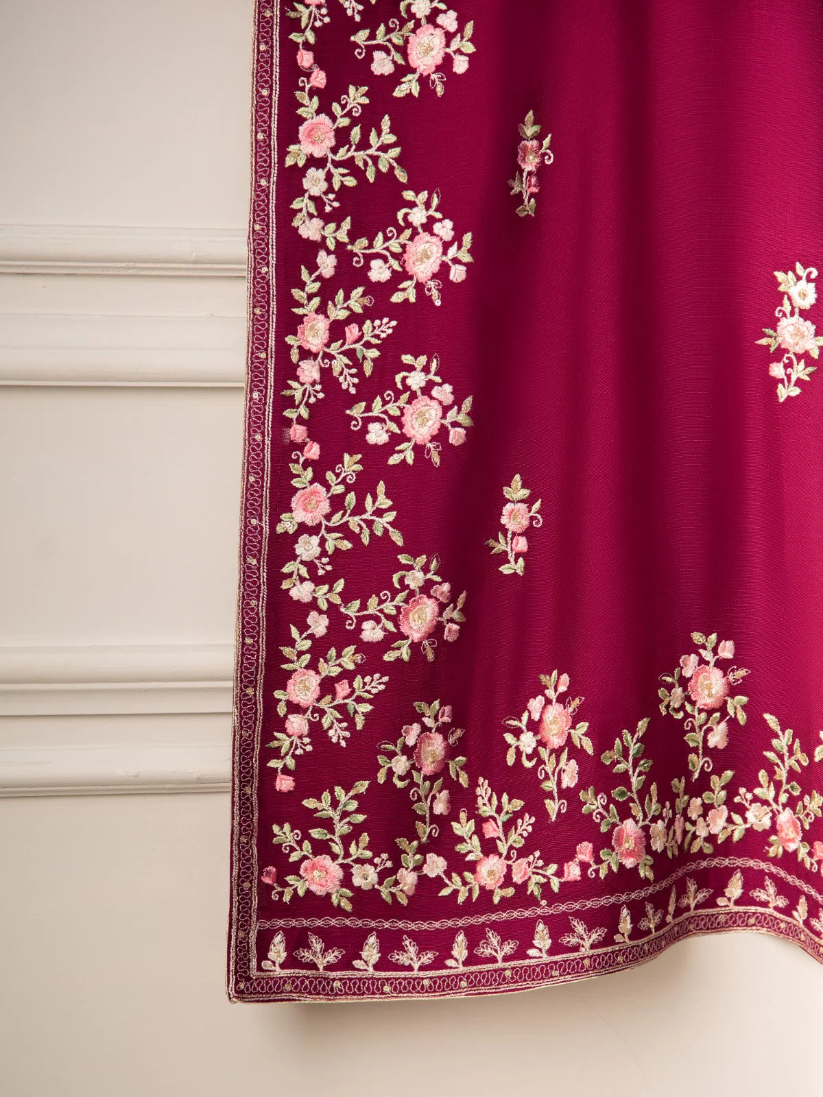 AGHANOOR 2 PIECE PURE COTTON NET EMBROIDERED SUIT