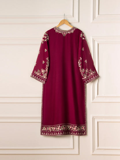 AGHANOOR 2 PIECE PURE COTTON NET EMBROIDERED SUIT