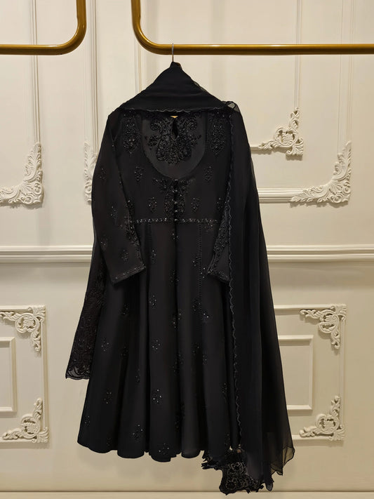 Aghanoor Embroidered Chiffon Frock Style 3 Piece Suit