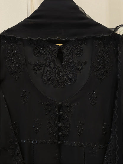 Aghanoor Embroidered Chiffon Frock Style 3 Piece Suit