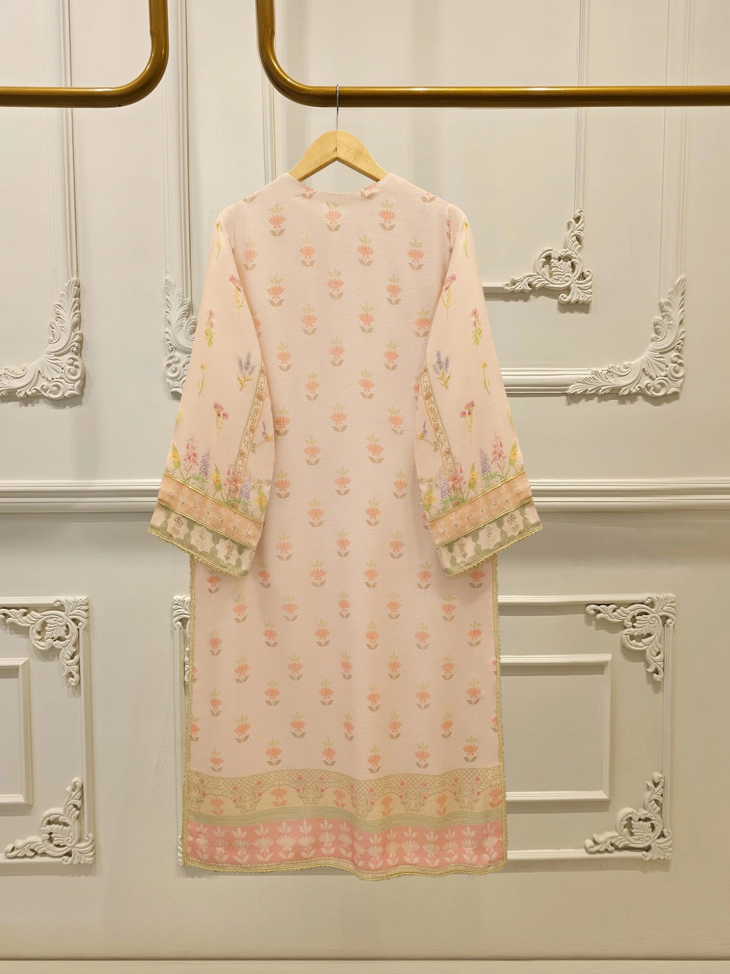 Aghanoor Embroidered Silk Cotton Net 3 Piece