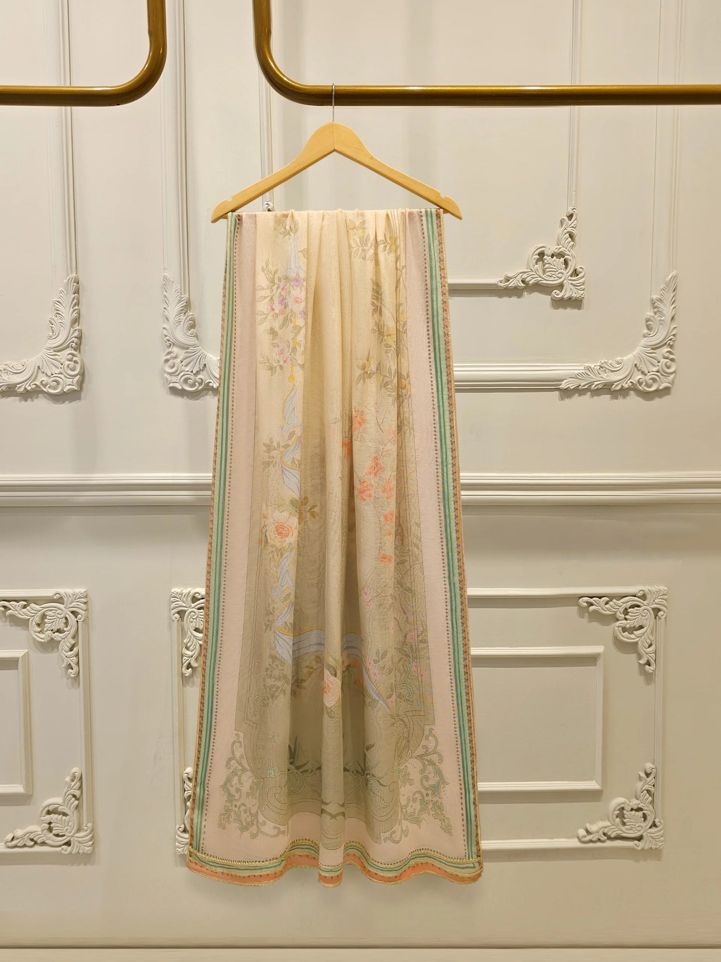 Aghanoor Embroidered Silk Cotton Net 3 Piece