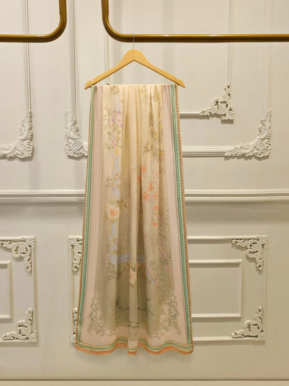 Aghanoor Embroidered Silk Cotton Net 3 Piece