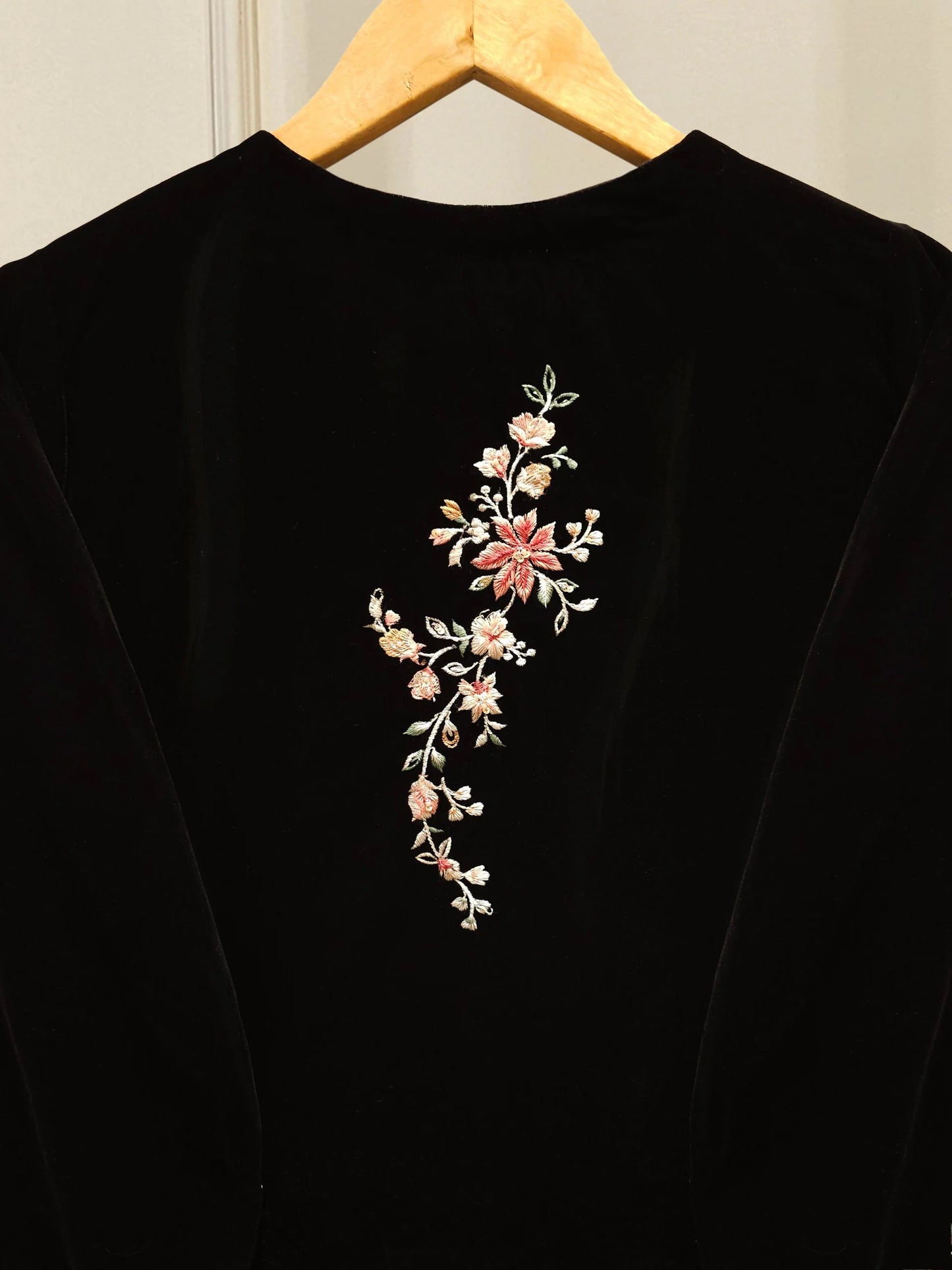 Aghanoor Embroidered Luxury Velvet 3 Piece -Black