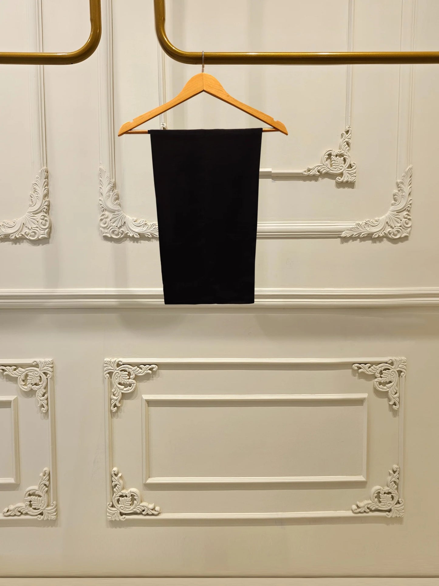 Aghanoor Embroidered Luxury Velvet 3 Piece -Black