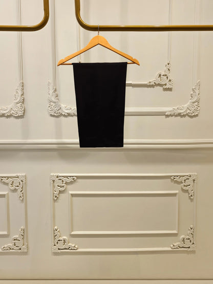 Aghanoor Embroidered Luxury Velvet 3 Piece -Black