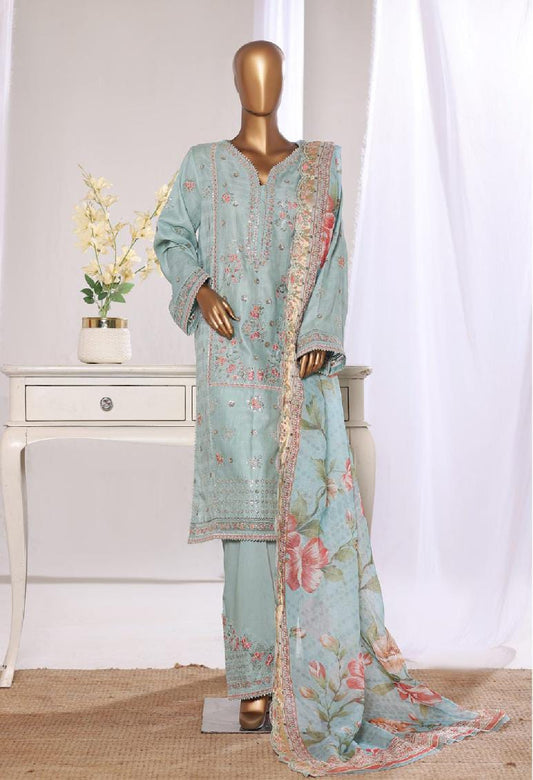 Bin Saeed Embroidered Jacquard Lawn 3 Piece