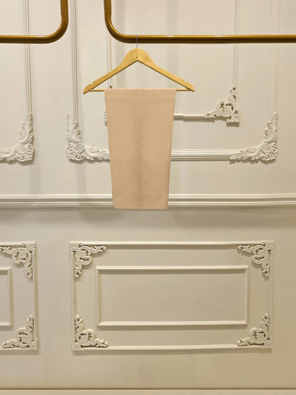 Aghanoor Embroidered Organza 3 Piece Suit- Beige Golden