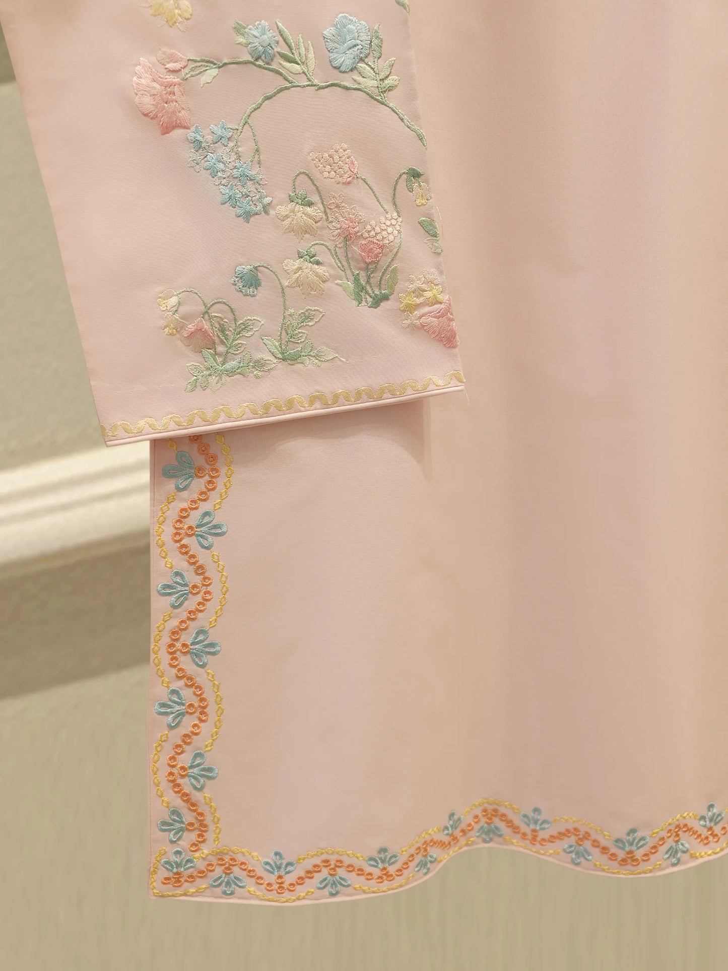 AGHANOOR PIMA COTTON LAWN EMBROIDERED SHIRT