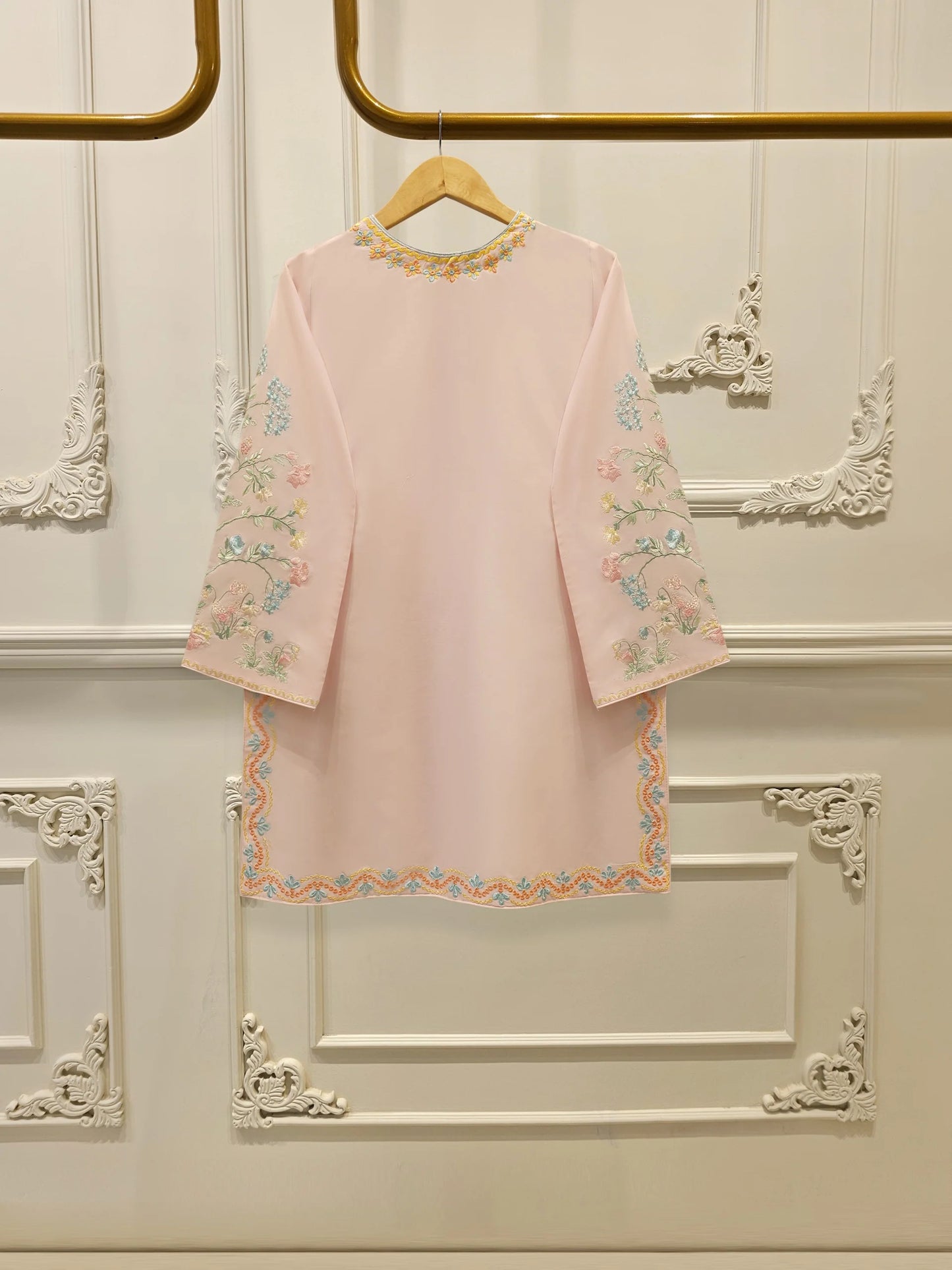 AGHANOOR PIMA COTTON LAWN EMBROIDERED SHIRT