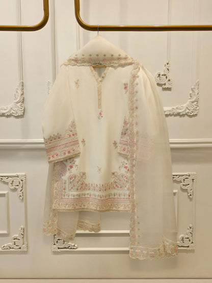 Aghanoor Embroidered Seesha Silk 3 Piece
