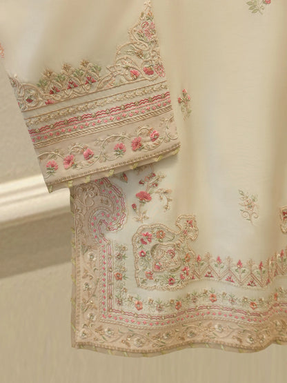 Aghanoor Embroidered Seesha Silk 3 Piece
