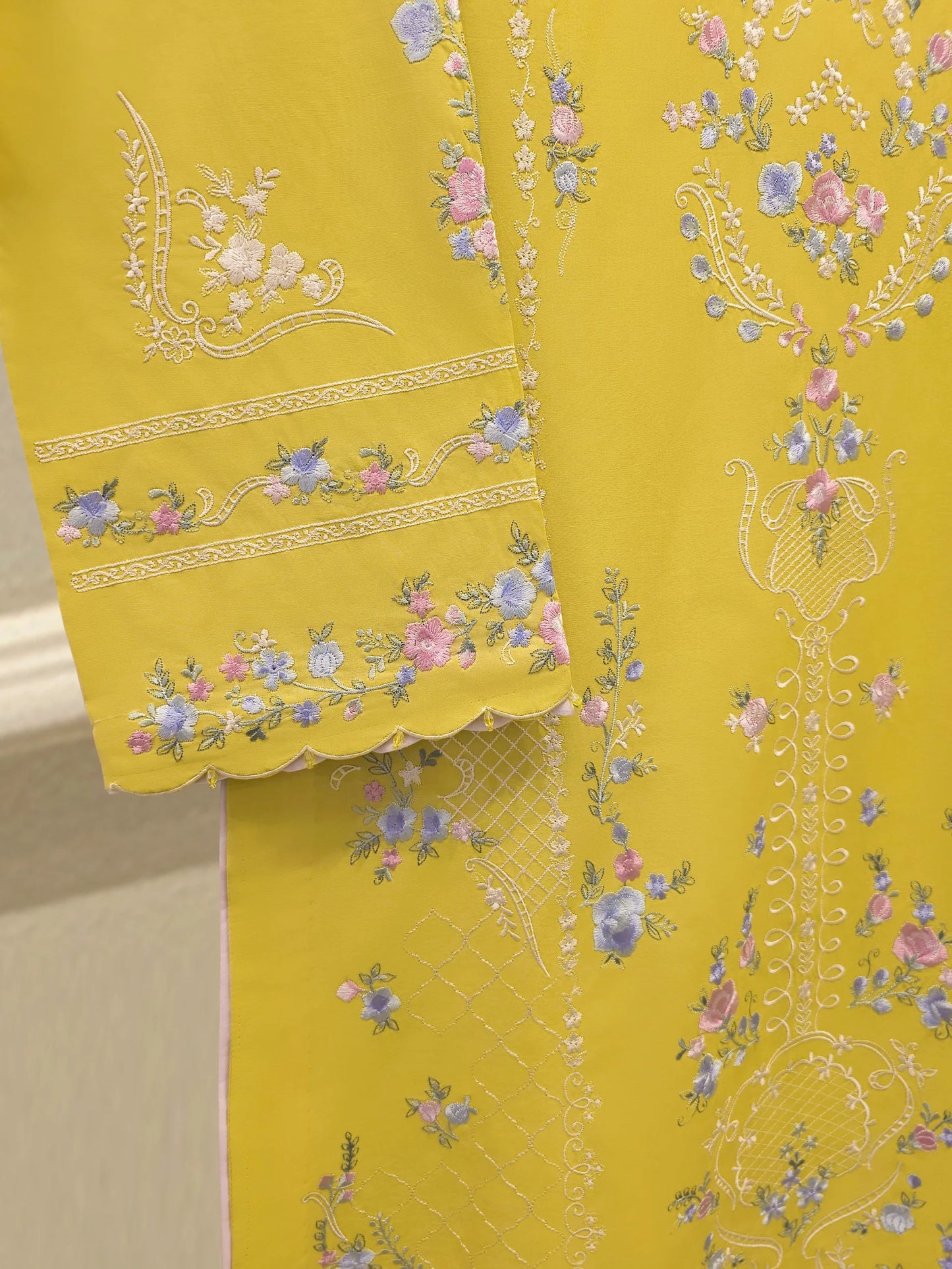 AGHANOOR PIMA COTTON HEAVILY EMBROIDERED SHIRT & PANTS