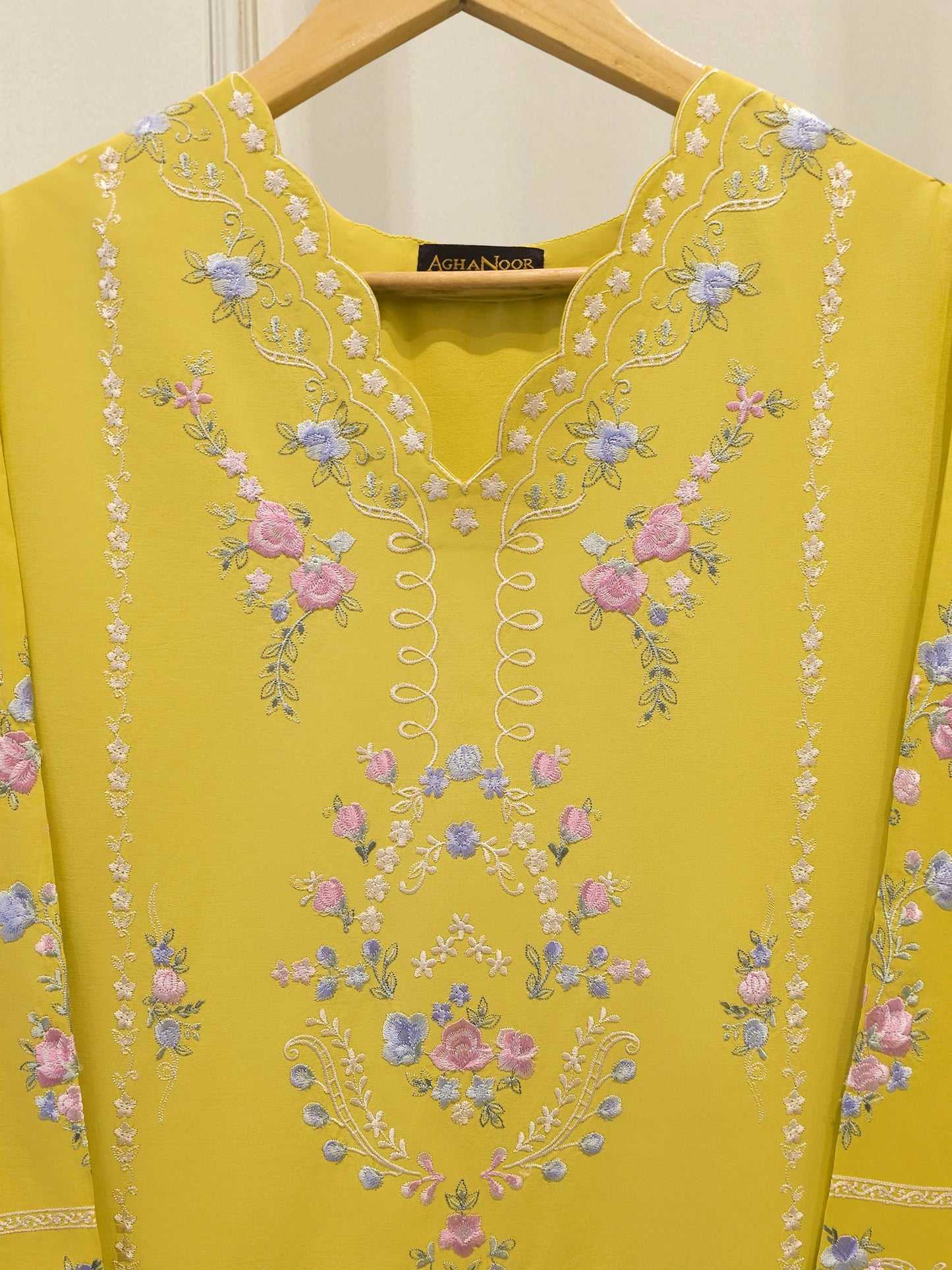 AGHANOOR PIMA COTTON HEAVILY EMBROIDERED SHIRT & PANTS