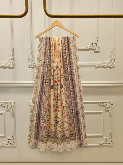 AGHANOOR PURE CAMBRIC COTTON SHIRT WITH EMB  DUPATTA