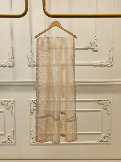 Aghanoor Embroidered Cotton Net Frock Style 3 Piece Suit