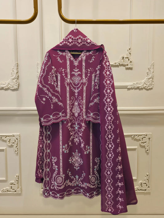 AGHANOOR PURE EMB LAWN SHIRT & LAWN DUPATTA