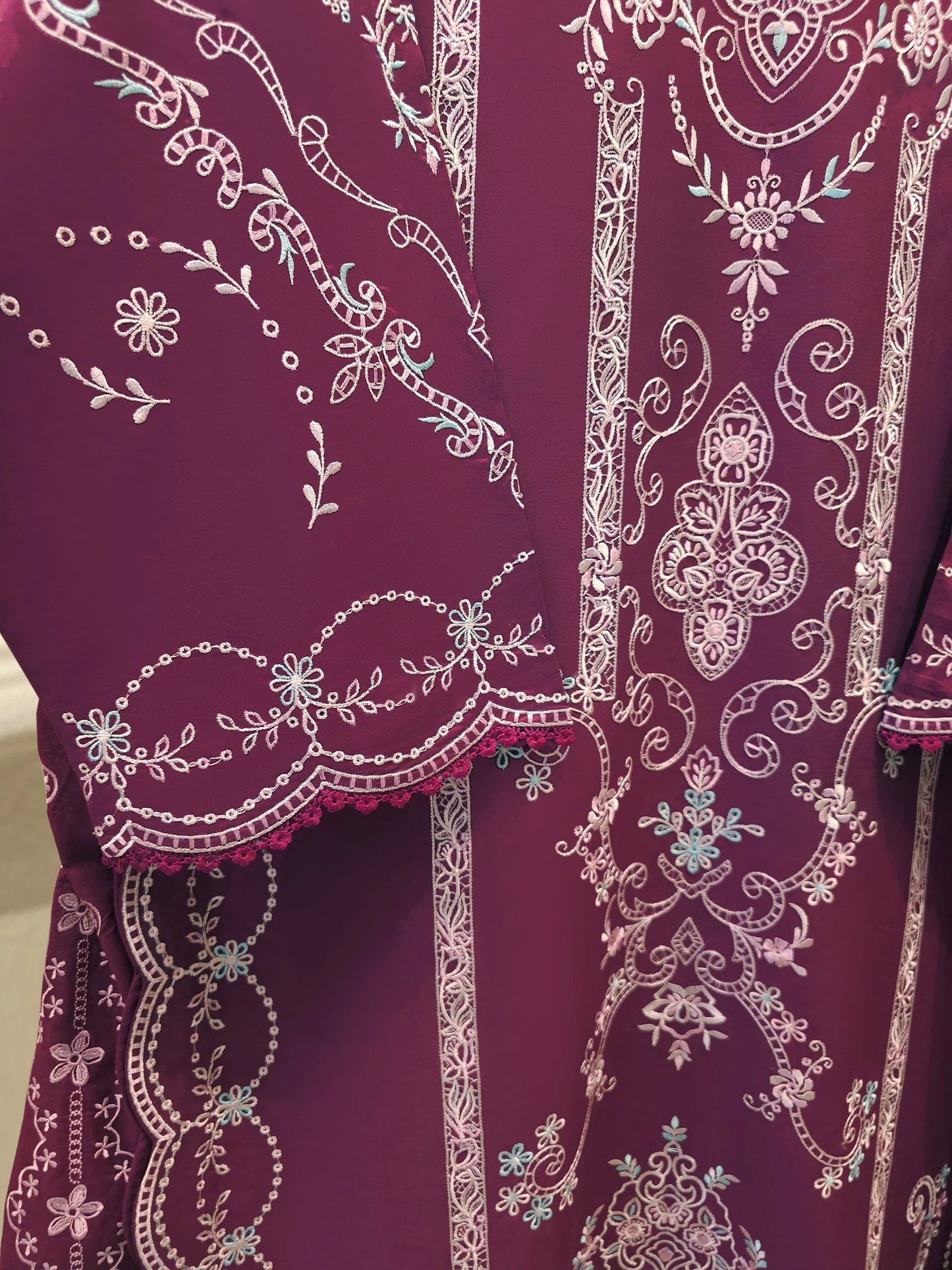 AGHANOOR PURE EMB LAWN SHIRT & LAWN DUPATTA
