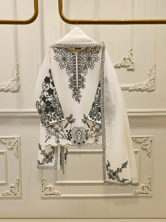 AGHANOOR 3 PIECE COTTON NET SUIT