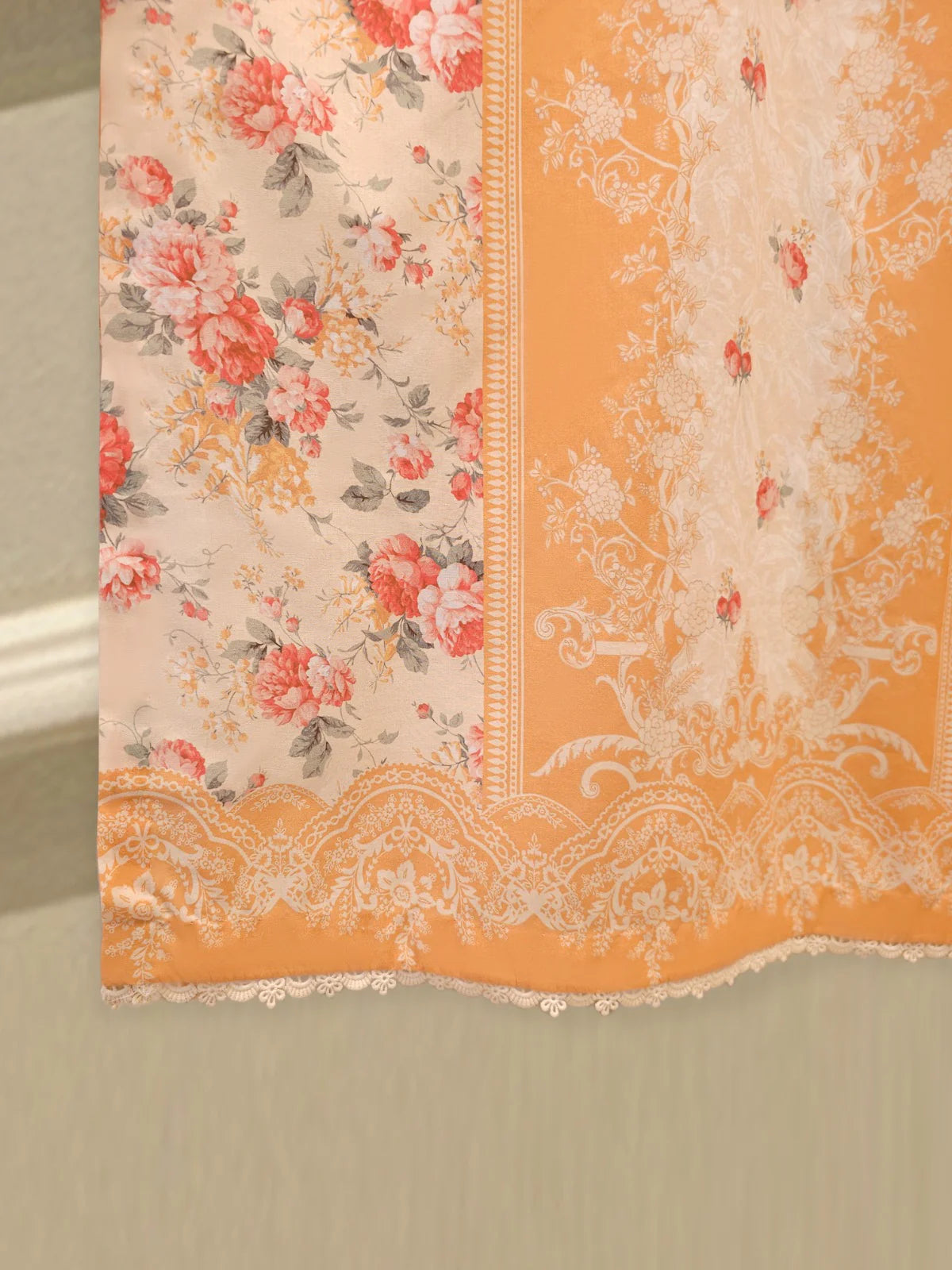 AGHANOOR EMBROIDERED LAWN SHIRT WITH CHIFFON DUPATTA