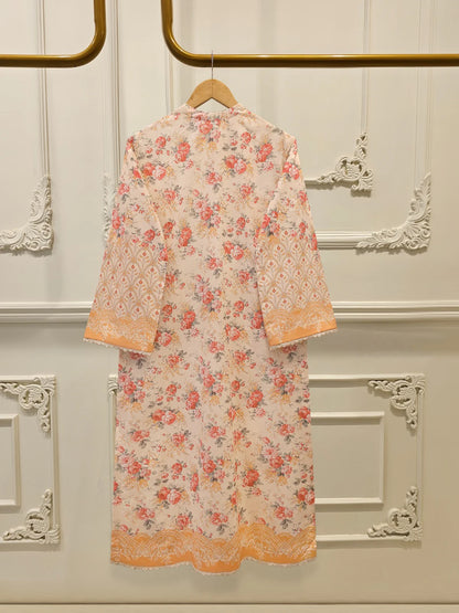 AGHANOOR EMBROIDERED LAWN SHIRT WITH CHIFFON DUPATTA