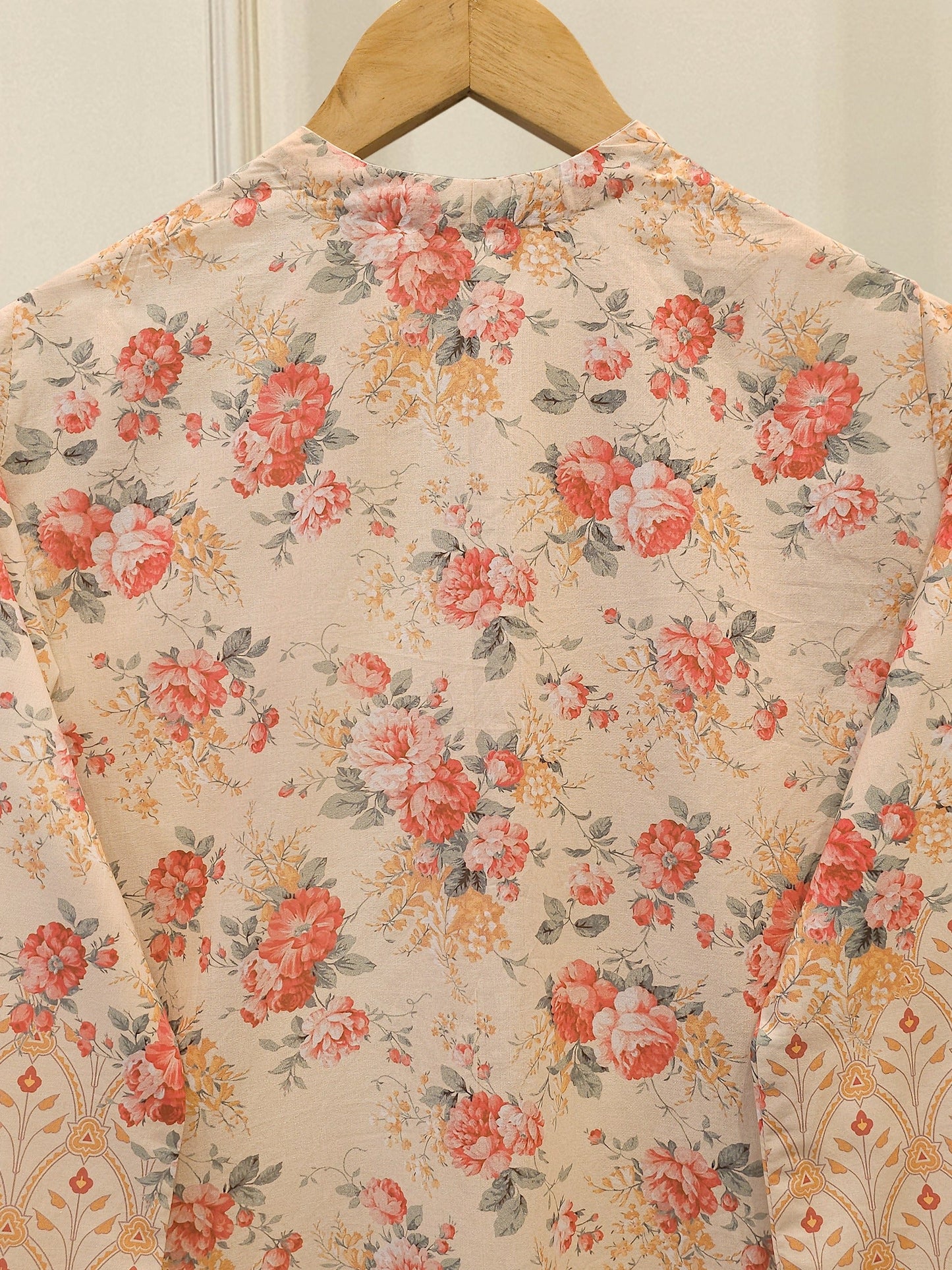 AGHANOOR EMBROIDERED LAWN SHIRT WITH CHIFFON DUPATTA