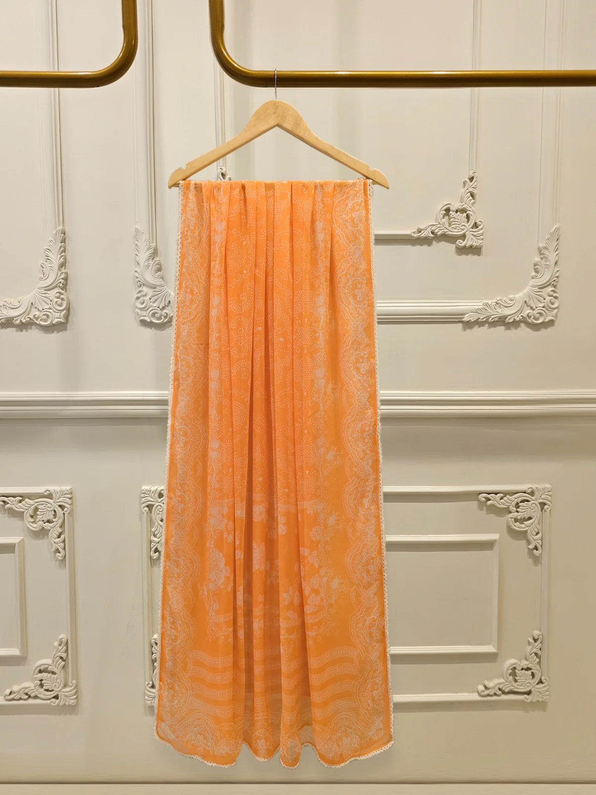 AGHANOOR EMBROIDERED LAWN SHIRT WITH CHIFFON DUPATTA