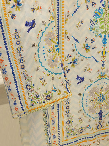 AGHANOOR 2 PIECE PURE RAW SILK EMBROIDERED SUIT