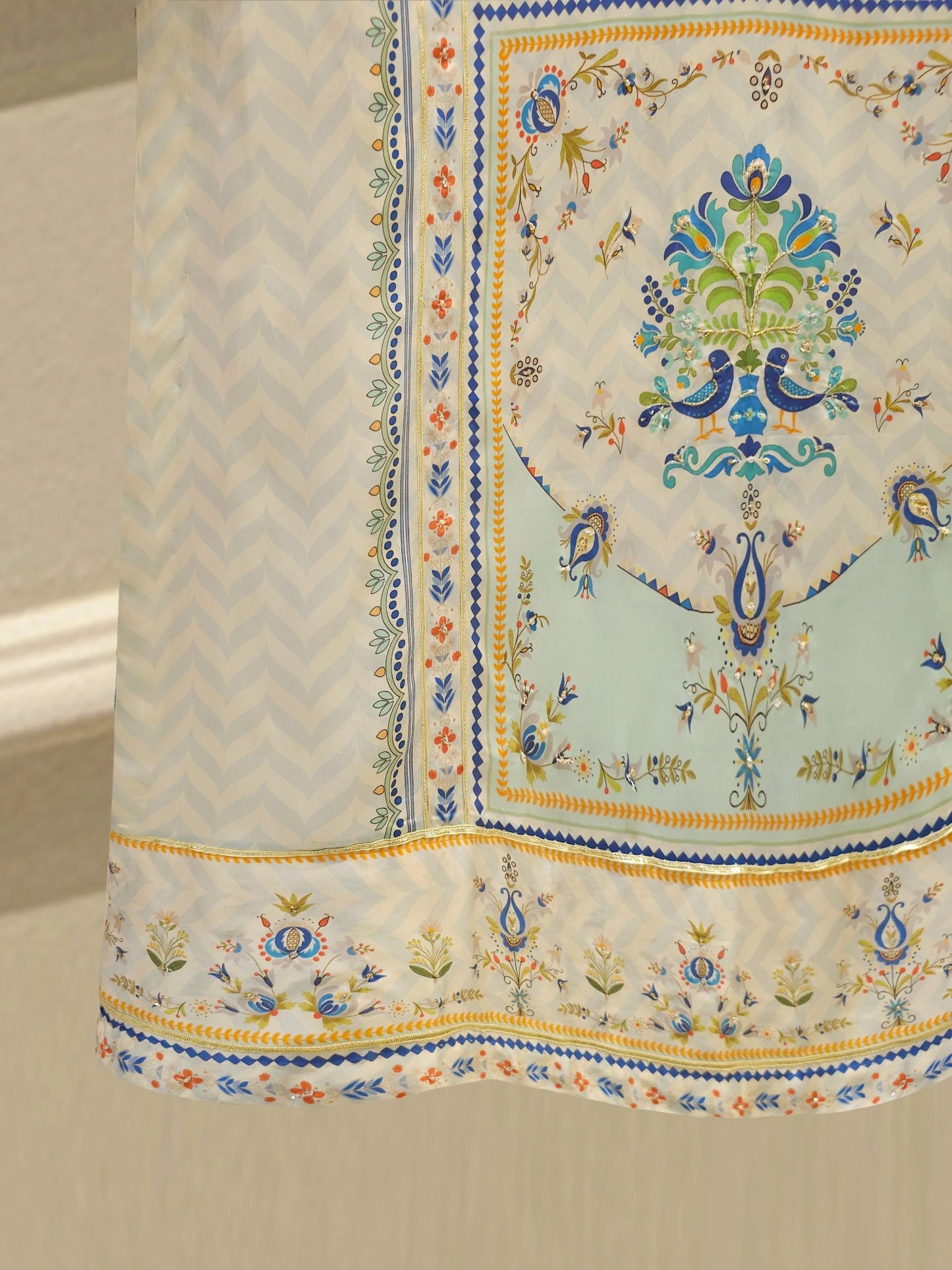 AGHANOOR 2 PIECE PURE RAW SILK EMBROIDERED SUIT