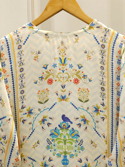 AGHANOOR 2 PIECE PURE RAW SILK EMBROIDERED SUIT