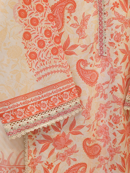 AGHANOOR PURE EMBROIDERED CAMBRIC LAWN SHIRT, PANT & SILK DUPATTA