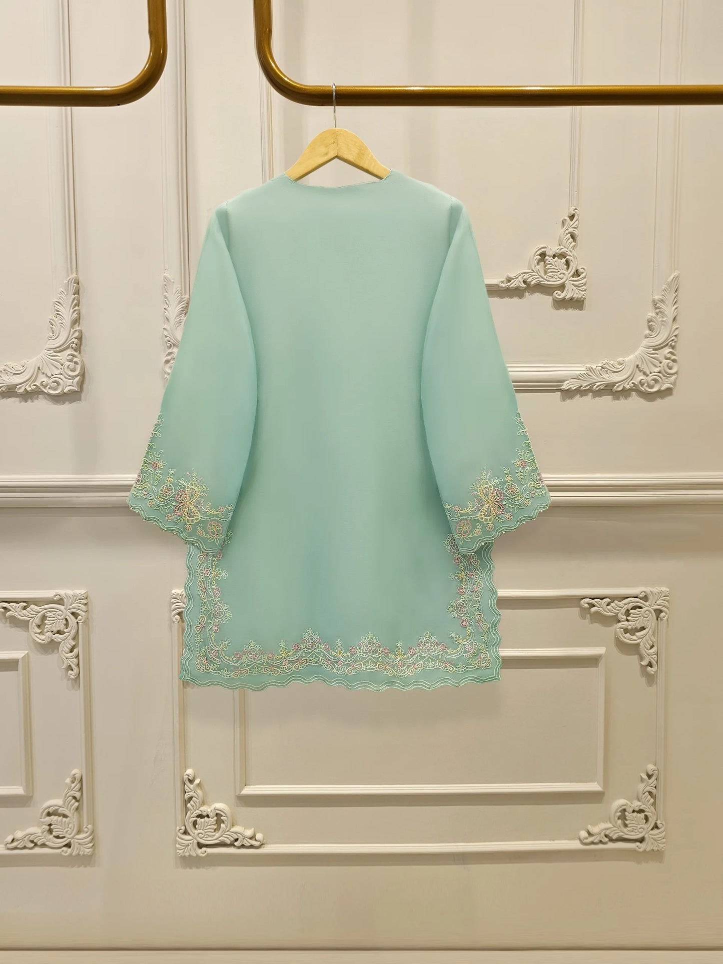 Aghanoor Heavily Embroidered Organza 3 Piece Suit