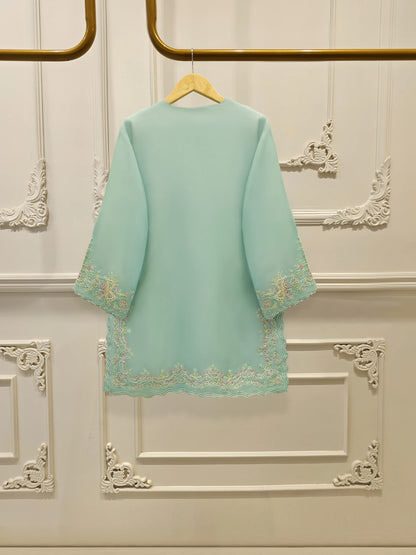 Aghanoor Heavily Embroidered Organza 3 Piece Suit