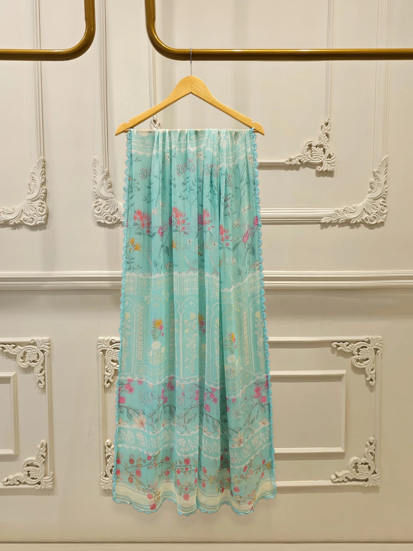 AGHANOOR EMBROIDERED LAWN SHIRT,PANT & CHIFFON DUPATTA