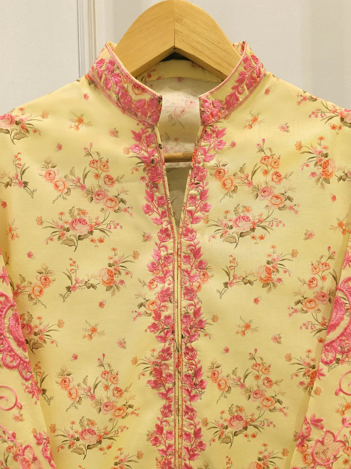 AGHANOOR EMB CHIKANKARI LAWN SHIRT