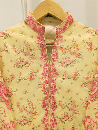 AGHANOOR EMB CHIKANKARI LAWN SHIRT