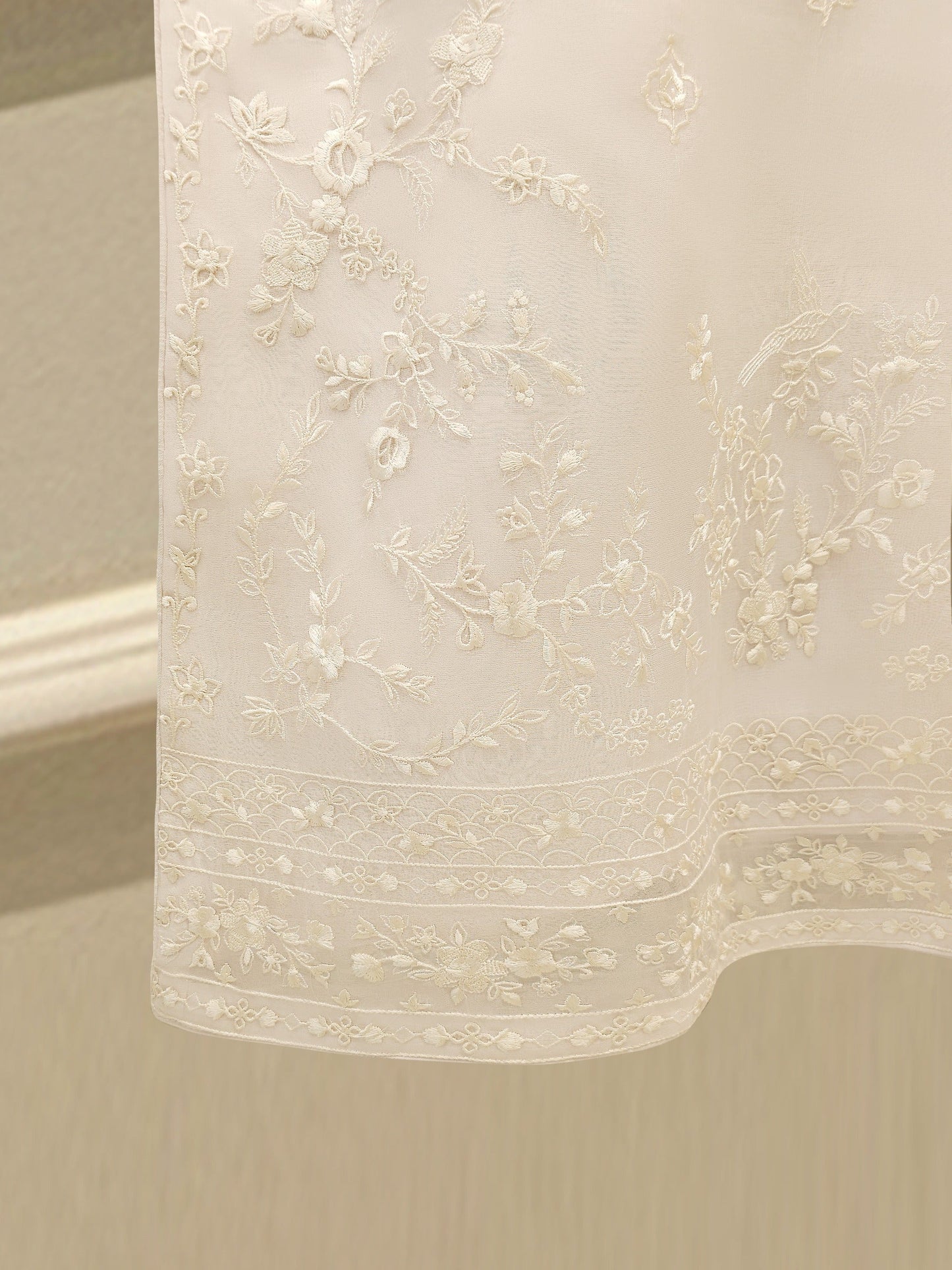 Aghanoor Heavily Embroidered Organza 3 Piece Suit