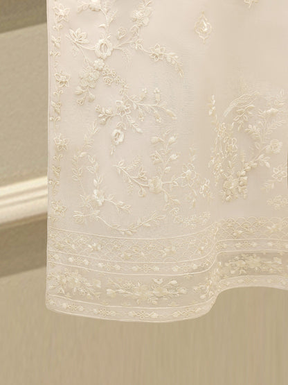 Aghanoor Heavily Embroidered Organza 3 Piece Suit