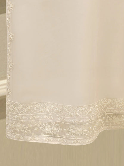 Aghanoor Heavily Embroidered Organza 3 Piece Suit